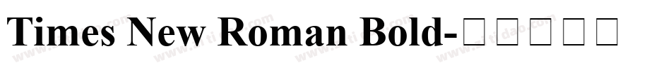 Times New Roman Bold字体转换
